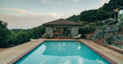 Outside pool luxury chalet